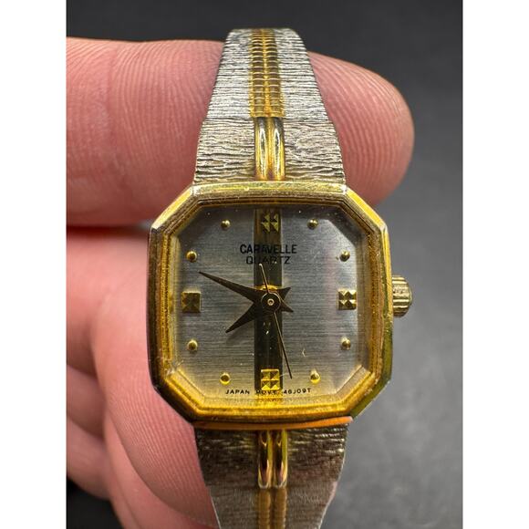 Caravelle By Bulova Two Tone 16mm Semi-Octagon Case Women\'s Quartz Watch main image 8